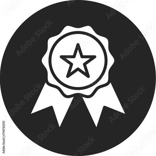 Quality  Glyph Circle Icon