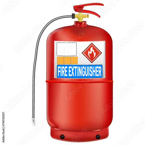 Fire extinguisher isolated on white background. Vector illustration