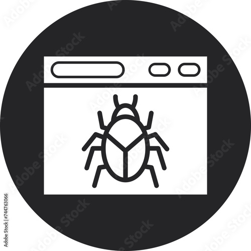 Crawler  Glyph Circle Icon