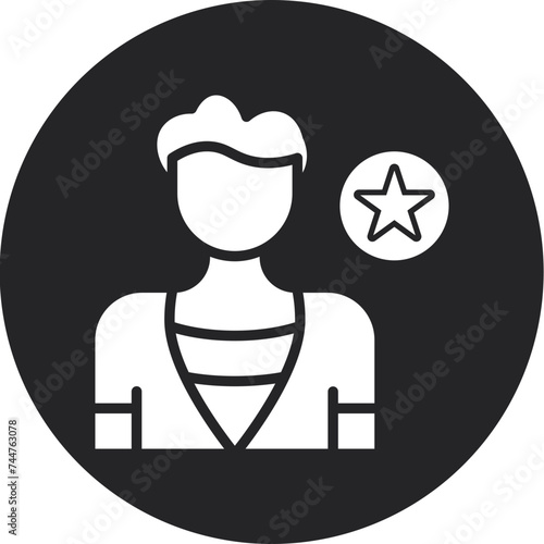 Influencer  Glyph Circle Icon