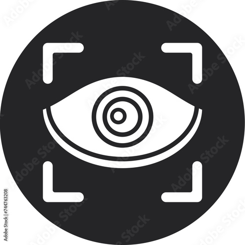 Vision Glyph Circle Icon