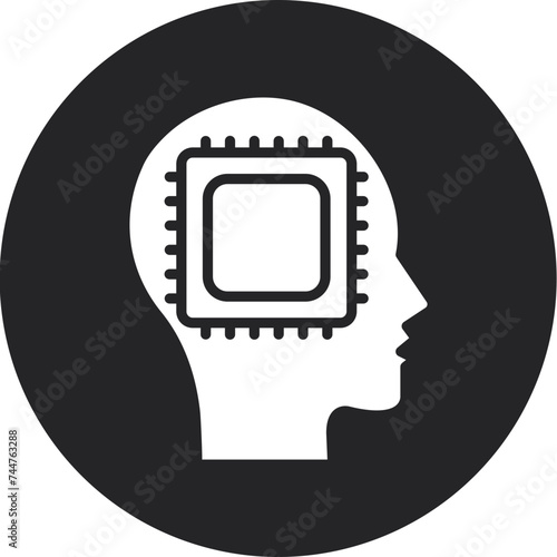 Implant Glyph Circle Icon