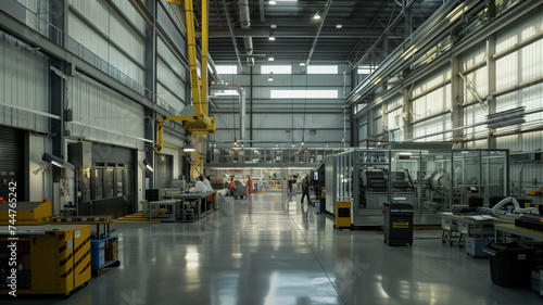 Workers and consultants in a factory in the industrial asset management.