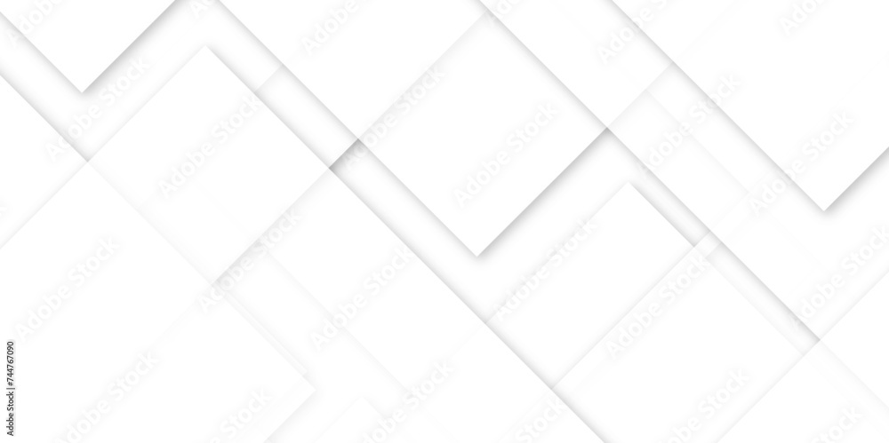 Abstract white diamond triangle and square shape in modern pattern background .Abstract seamless modern white color transparent technology concept geometric line vector background design .