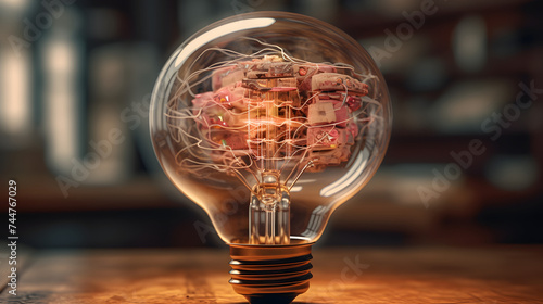 an electronic lightbulb with a brain inside