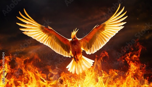 phoenix rising from flames © Simone