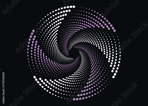 Spiral sound wave rhythm line dynamic abstract vector background