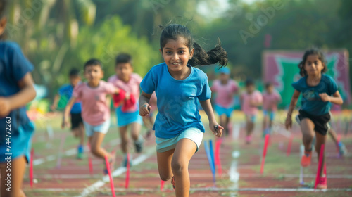 Children participating in a sports day, learning the importance of teamwork, discipline, and healthy competition — Love and Respect, Care and Development, Recognition and Perfectio photo