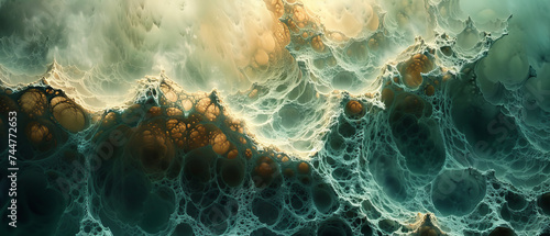 Abstract Painting of a Wave in the Ocean