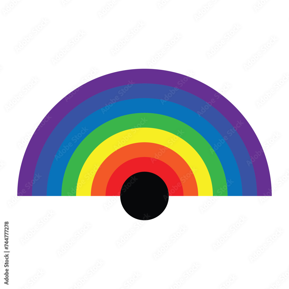 Rainbow icon in vector format. Rainbow icon in vector format.