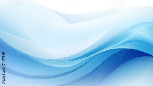 Blue abstract wave background with white background