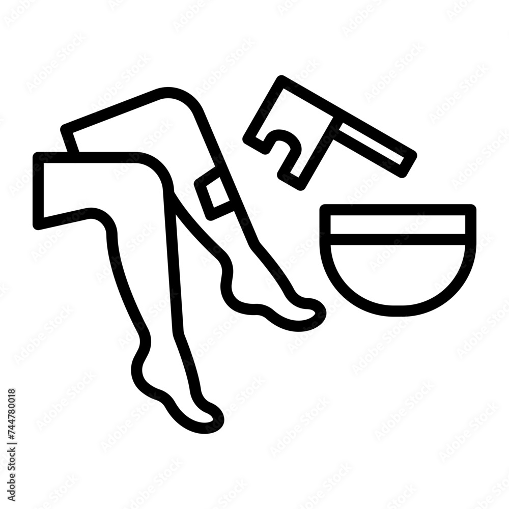 Waxing Line Icon Waxing Line Icon