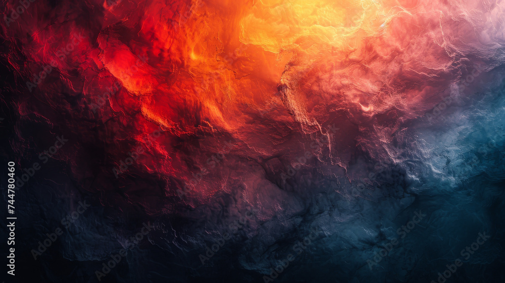 Abstract Painting of Red, Orange, and Blue Abstract Painting of Red, Orange, and Blue