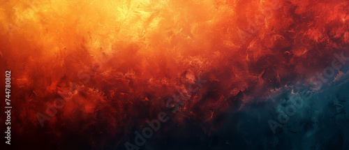 Abstract Painting in Red  Orange  and Blue