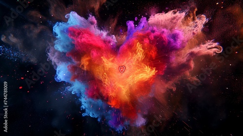 abstract background with heart. 3d rendering, 3d illustration.
