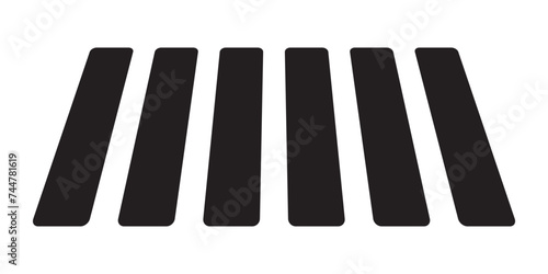 Crosswalk icon. Pedestrian crossing icon. Zebra crossing. Vector illustration