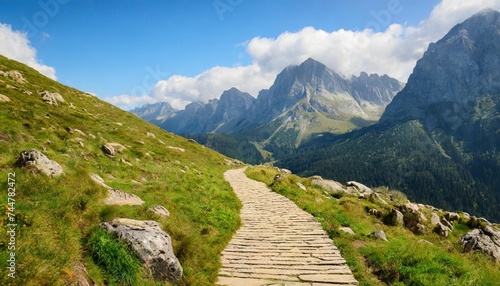 pathway in mountains
