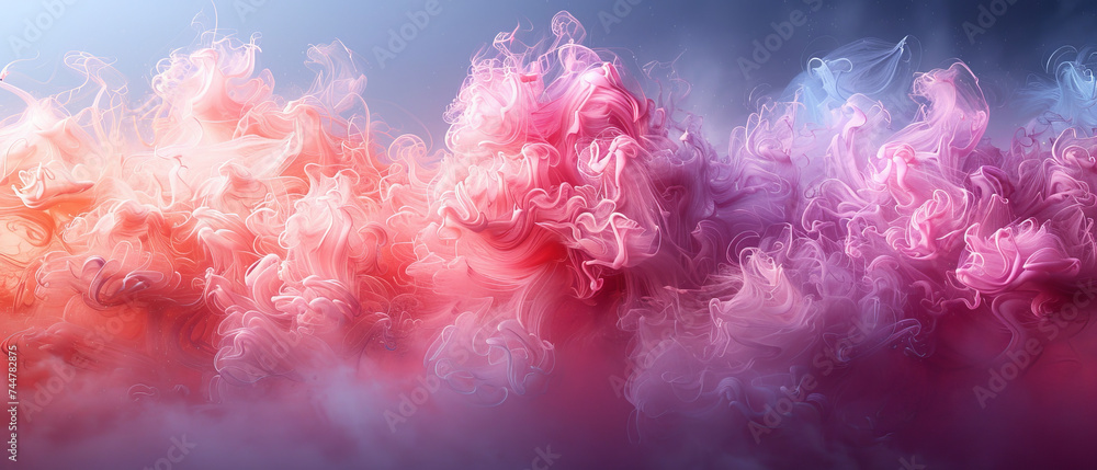 Pink and Blue Smokes on Blue Background Pink and Blue Smokes on Blue Background
