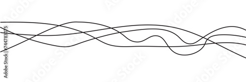 Thin line wavy abstract vector background. photo