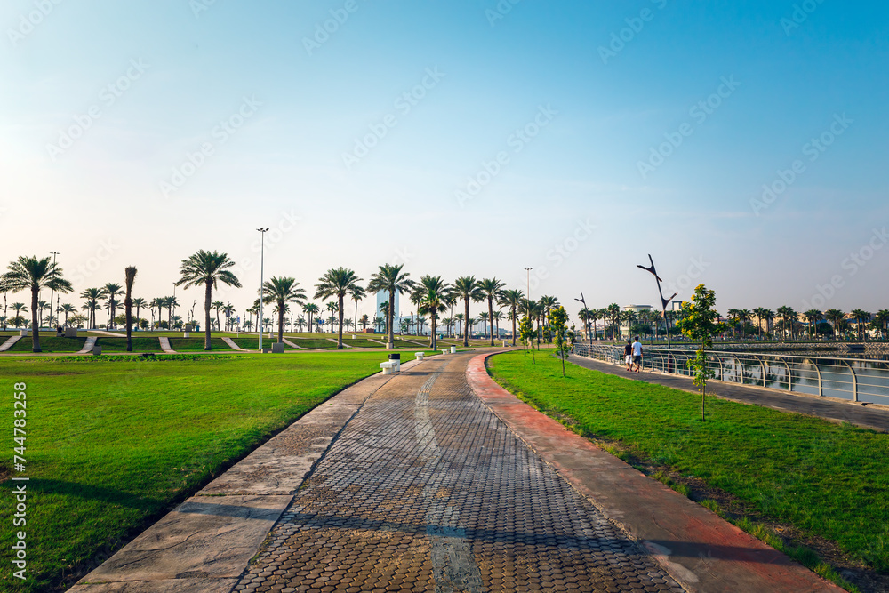 Wonderful Morning view in Al khobar Corniche-Saudi Arabia. If you are looking for a relaxing place to enjoy nature and fresh air in Al Khobar, you might want to visit the Al Khobar Park.