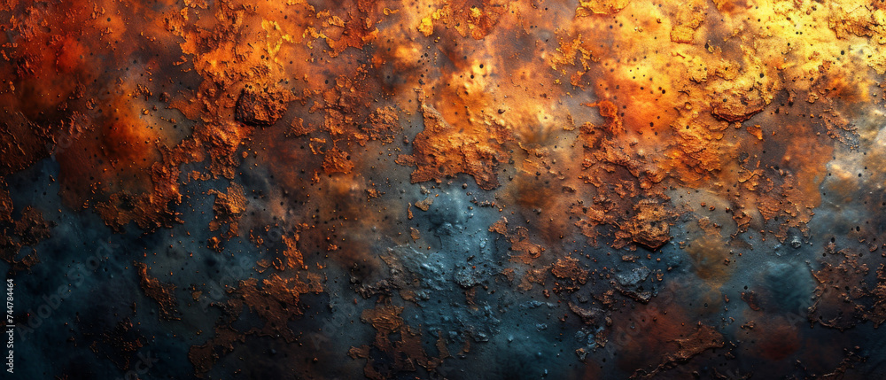 Close Up of a Rusted Metal Surface - obrazy, fototapety, plakaty 