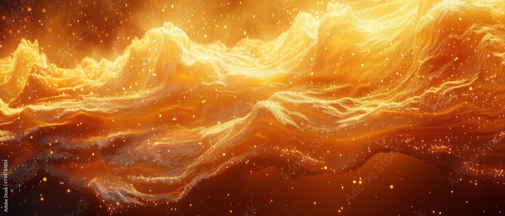 Yellow and Orange Wave Painting Yellow and Orange Wave Painting