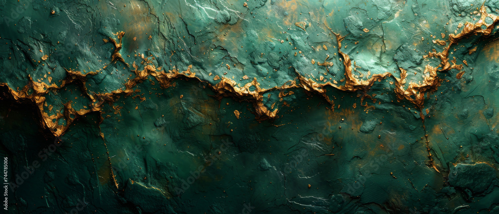 Green and Gold Abstract Painting Green and Gold Abstract Painting