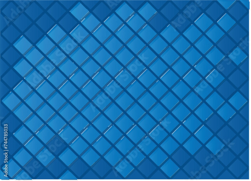 Seamless arrange of 3D squares on a checkered background