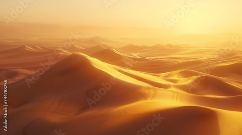 Golden Solitude: The Desert's Warm Embrace