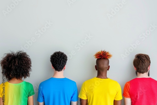 LGBTQ Pride harmony. Rainbow organization colorful profuse diversity Flag. Gradient motley colored diversity leadership LGBT rights parade festival colorful journey diverse gender illustration photo