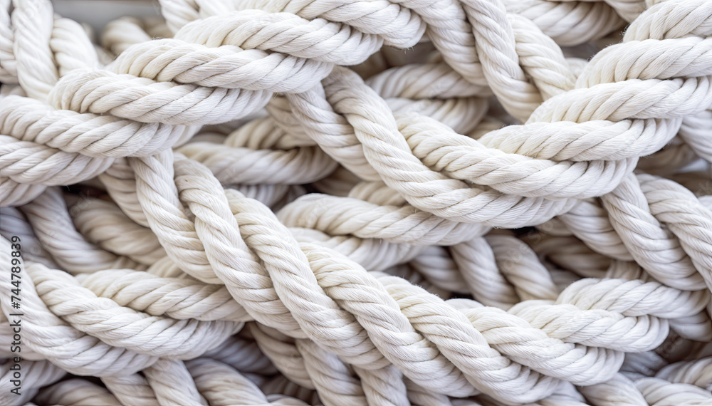 tangled mess of thick cotton rope, perfect for use as a background or texture tangled mess of thick cotton rope, perfect for use as a background or texture