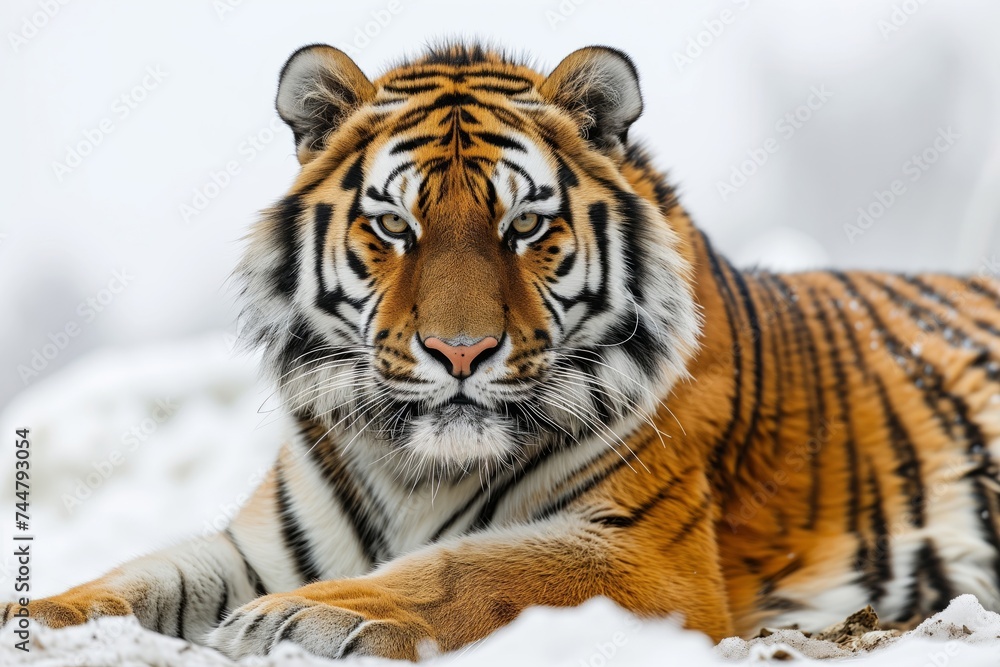 Obraz premium Tiger on snow