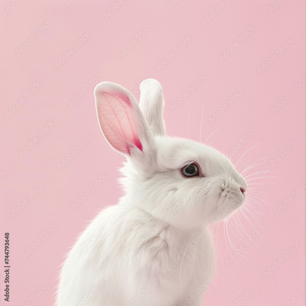 Fototapeta premium Minimalist Easter bunny design
