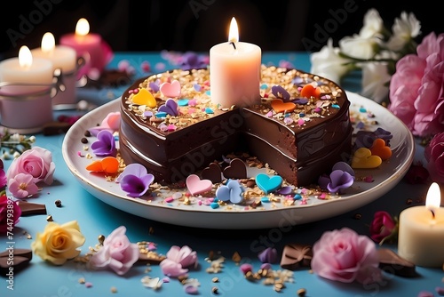 cake with candles