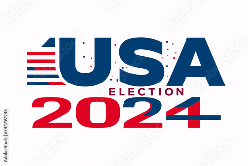 USA election 2024 logo with stars and stripes