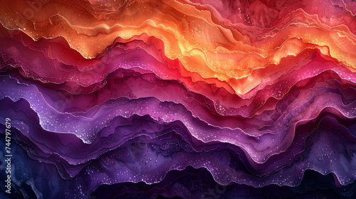 This image captures the beauty of fluid art with layers of purple blending into gentle transitions