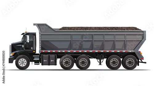 Dump trailer cargo transport shipping image vector i