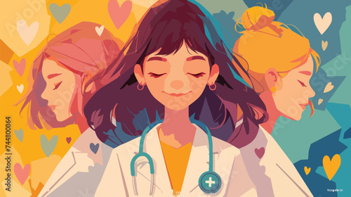 Doctor and Nurse Medical banner background vector for design