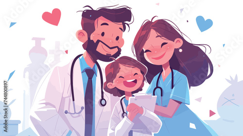 Doctor and Nurse Medical banner background vector for design