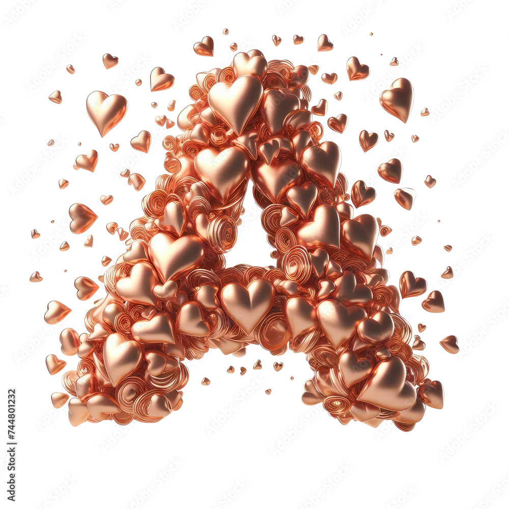 Isolated 3D Letter on a Clear PNG Canvas Generative AI Isolated 3D Letter on a Clear PNG Canvas Generative AI