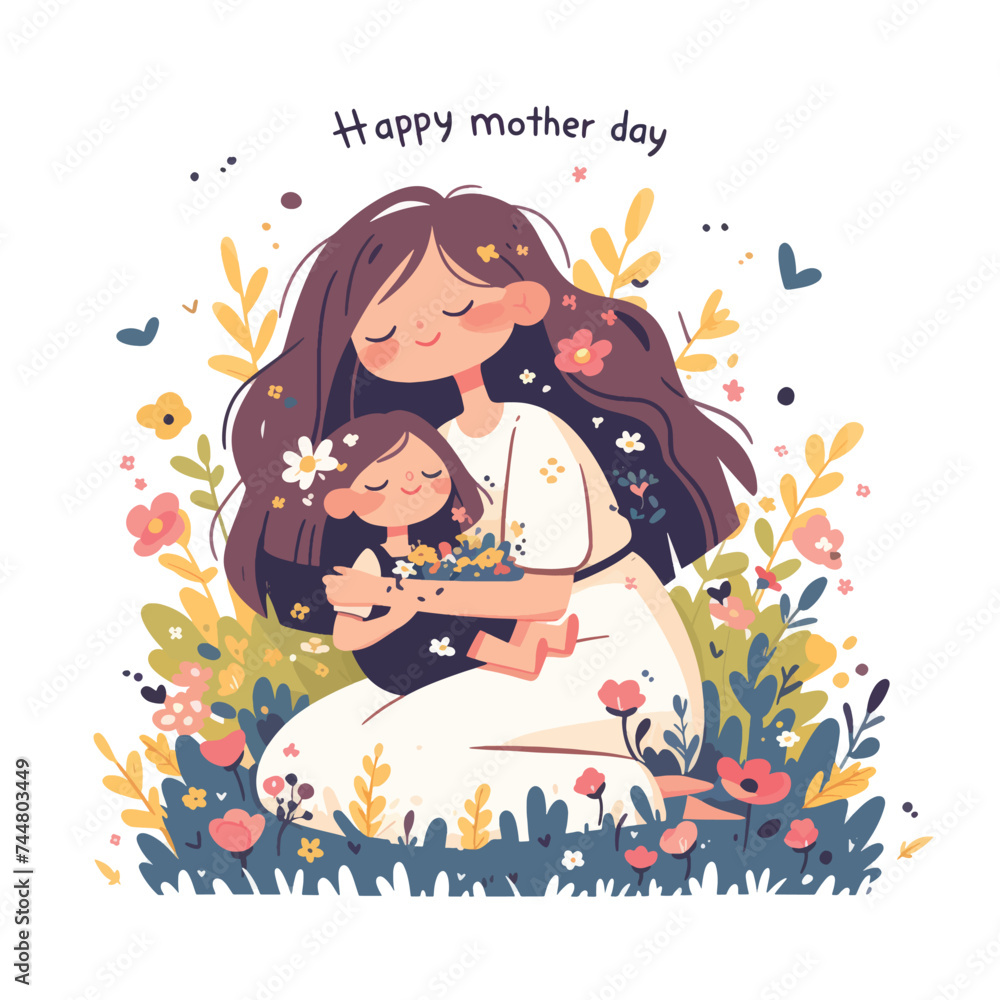 Mother And Son Banner Background Vector for Design Mother And Son Banner Background Vector for Design