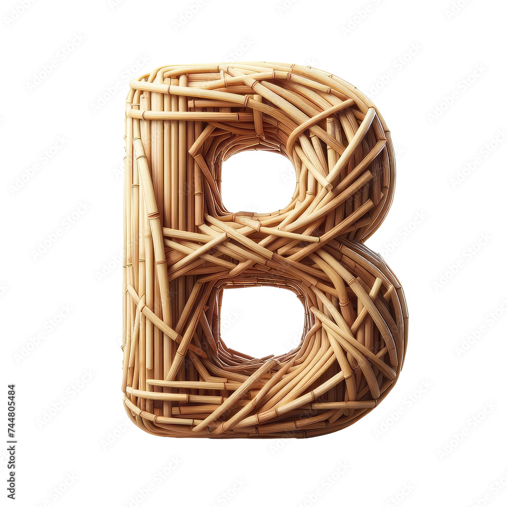 Obraz premium Isolated 3D Letter on a Clear PNG Canvas Generative AI