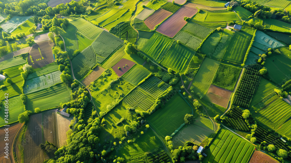 Aerial View of Rural Development. Rural Background
