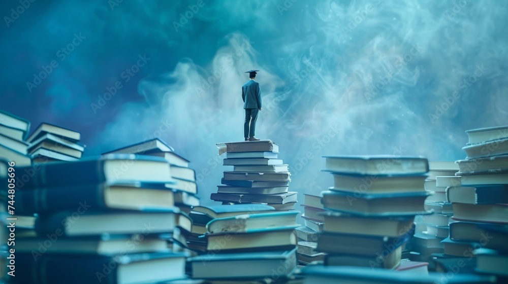 Stack of book for educational Success and Career Achievement Concept Scene learning, growth, and professional accomplishments. Stack of book for educational Success and Career Achievement Concept Scene learning, growth, and professional accomplishments.
