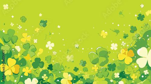 Lucky Beer 4 Leaf Clover Banner Background Vector Art for Design