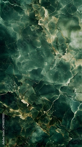 Luxury Marble Texture in dark green Colors. Panoramic Template for a Smartphone Cover or Wallpaper