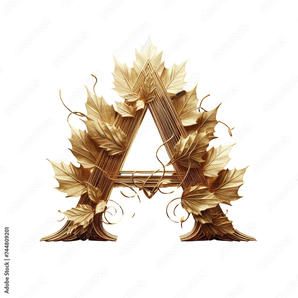 Fototapeta premium Isolated 3D Letter on a Clear PNG Canvas Generative AI