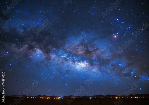 Expansive Milky Way Galaxy Visible Over a Remote Desert Landscape at Night