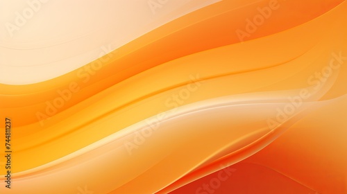 Orange and yellow background of abstract warm curves