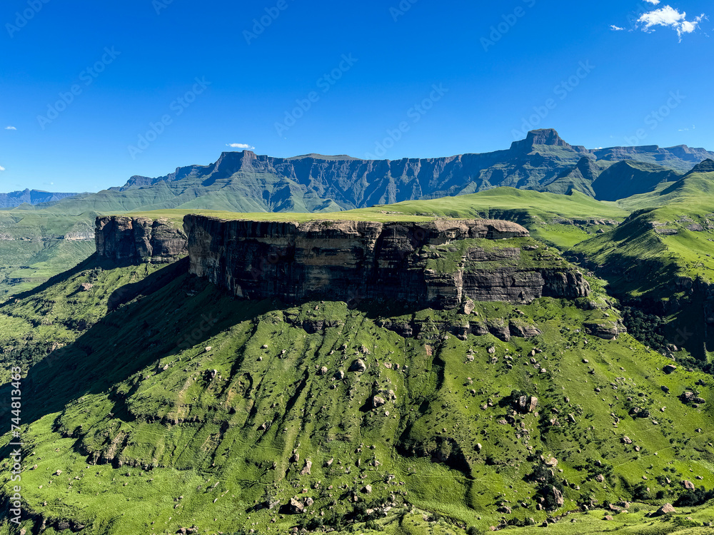 View from Gudu Falls in Drakensberg, South Africa